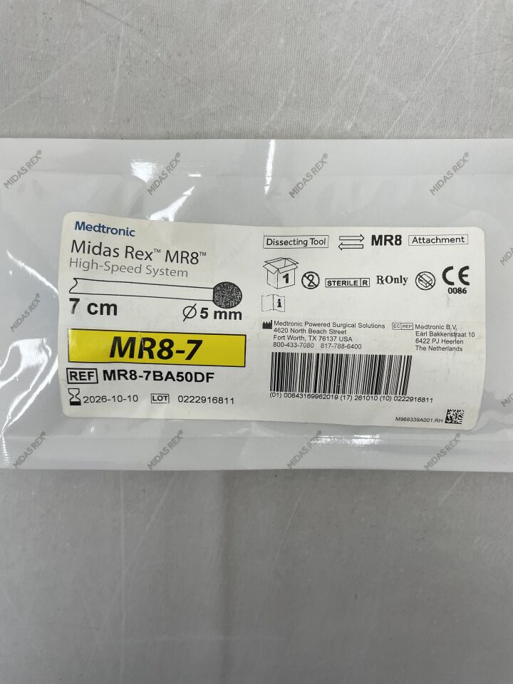MR8-7BA50DF - MEDTRONIC - Midas Rex MR8 Ball Diamond Fine Cutting Burr, 5 mm Head Diameter, 7 cm Shaft Length , ( EA ) - ( Expiry Date : 2026-10-10 )