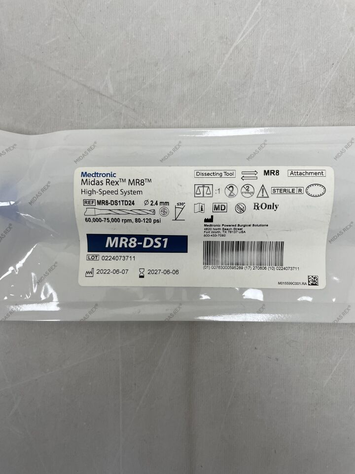 MR8-DS1TD24 - MEDTRONIC - Midas Rex MR8 Twist Drill 2.4mm , ( EA ) - ( Expiry Date : 2027-06-06 )