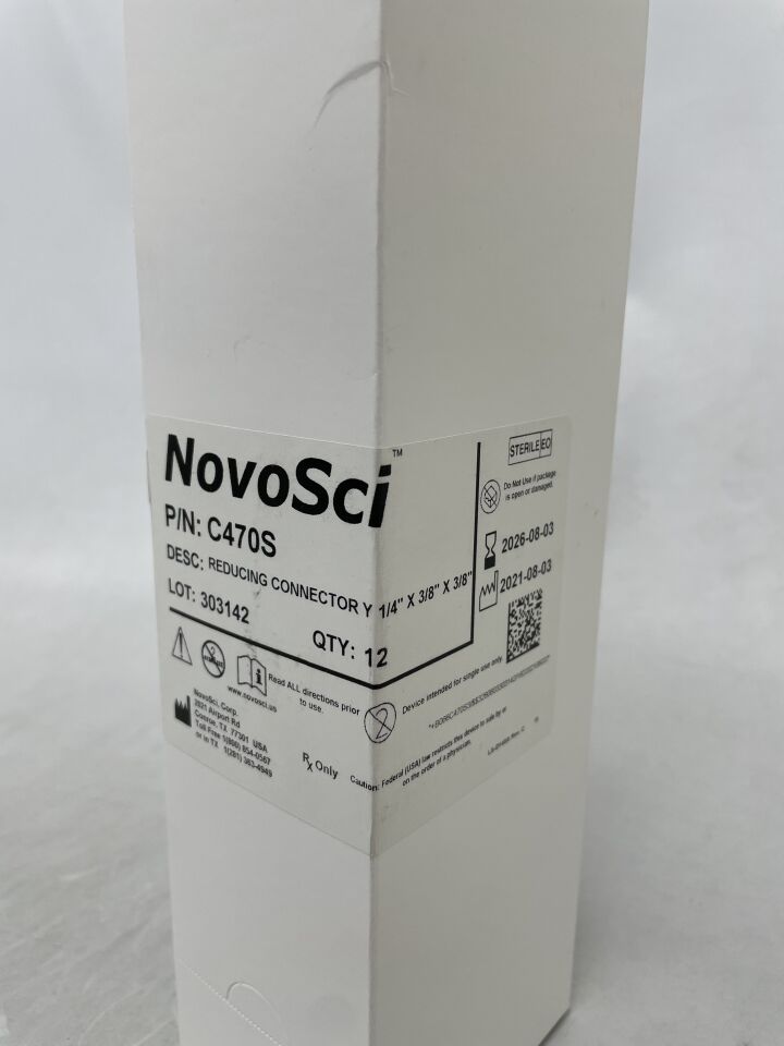 C470S - NOVOSCI - connector, y 1/4" x 3/8" x 3/8" , ( BX/12 ) - ( Expiry Date : 2026-08-03 )