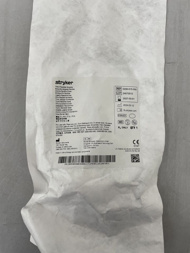 0206-515-000 - STRYKER - Boquilla flexible delgada, para usar con el sistema de inyección de cemento de alto vacío Stryker, ( EA ) - ( Fecha de vencimiento : 01/03/2027 )