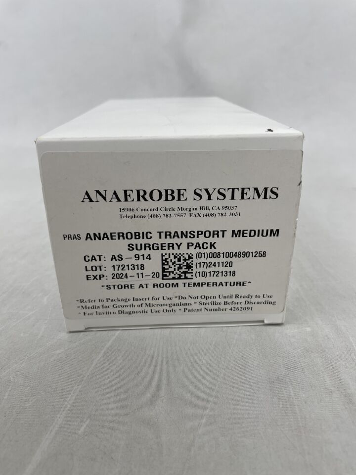 AS-914 - ANAEROBE - anaerobic transport medium surgery pack -, (BX/10) - ( Expiry Date: 2024-11-20 )