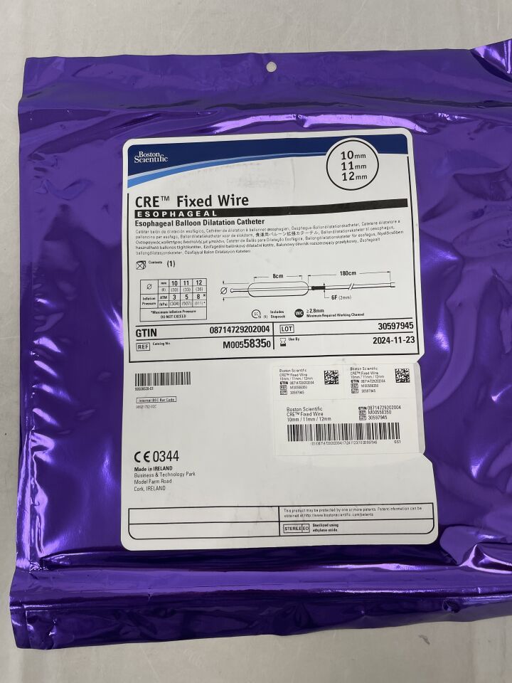 5835 - BOSTON SCIENTIFIC - CRE Fixed Wire Esophageal Balloon Dilatation Catheter, 10mm/11mm/12mm, (EA) - ( Expiry Date: 2024-11-23 )