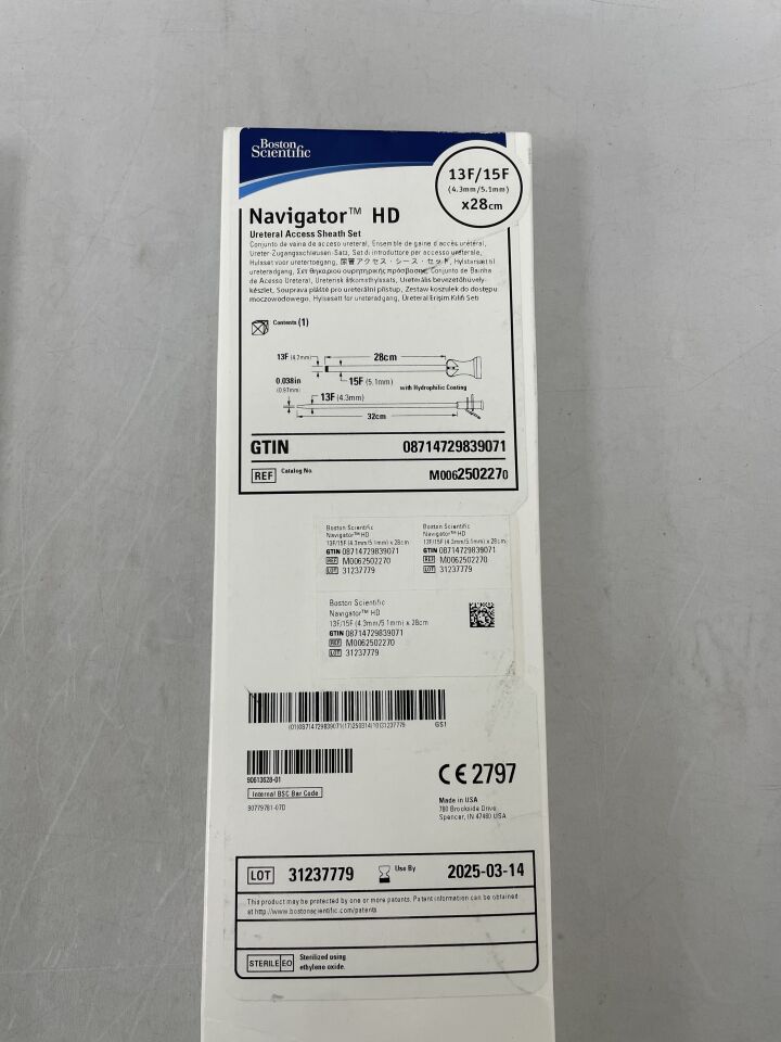 250227 - BOSTON SCIENTIFIC - Navigator HD Ureteral Access Sheath Set, 13F/15F x 28cm, (BX/1) - ( Expiry Date: 2025-03-14 )