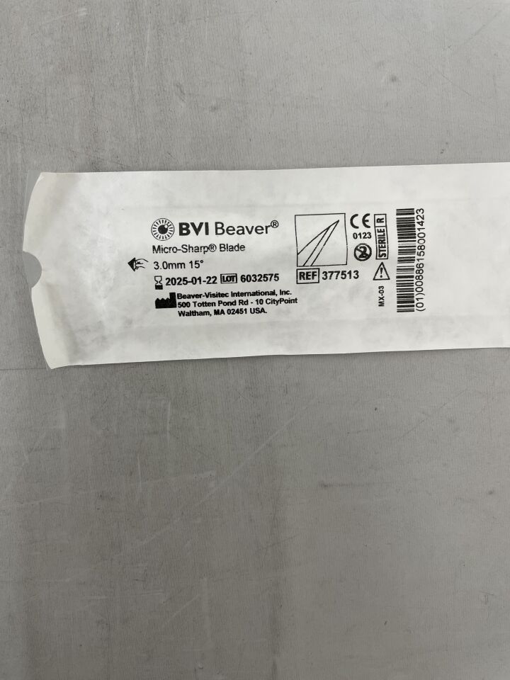 377513 - BVI - Micro-Sharp Blade 3mm, 15 Degree, (EA) - ( Expiry Date: 2025-02-11 )