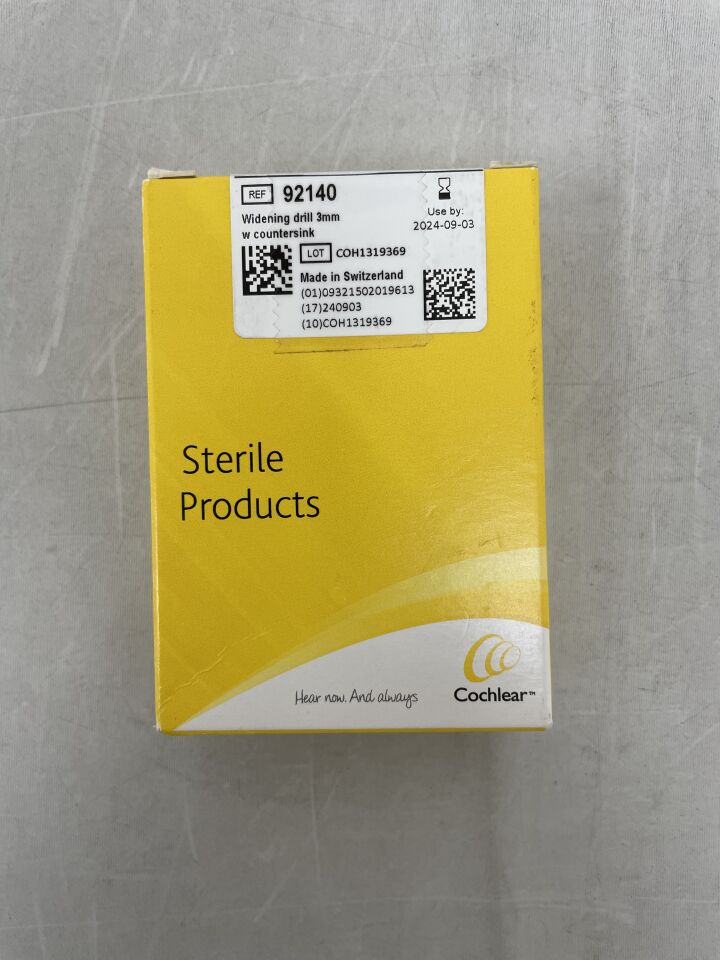 92140 - COCHLEAR - Widening Drill 3mm With Countersink, (BX/1) - ( Expiry Date: 2024-09-03 )