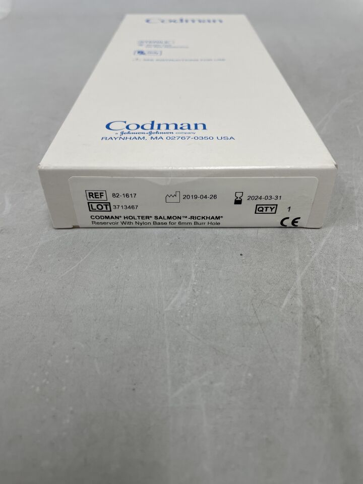 82-1617 - CODMAN - Low-Profile Sterile Holter Salmon Rickham Ventriculostomy Reservoir, (BX/1) - ( Expiry Date: 2024-03-31 )