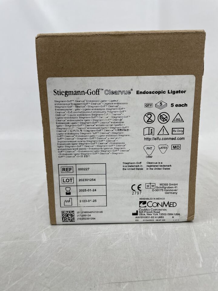 227 - CONMED - Stiegmann-Goff Clearvuew Endoscopic Ligator, (BX/5) - ( Expiry Date: 2025-01-24 )