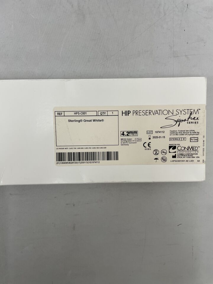HPS-C001 - CONMED - HPS 4.2mm Great White, Sterling, (BX/1) - ( Expiry Date: 2025-01-15 )