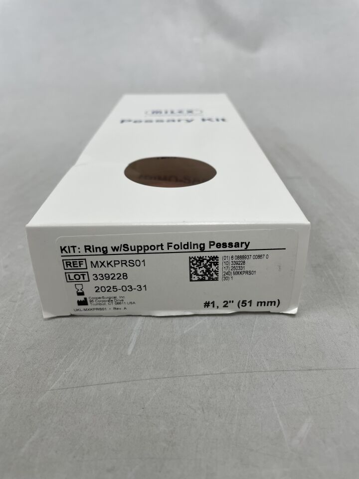 MXKPRS01 - COOPER SURGICAL - Ring Kit with support folding Pessary #1; 2" (51mm), (BX/1) - ( Expiry Date: 2025-03-31 )