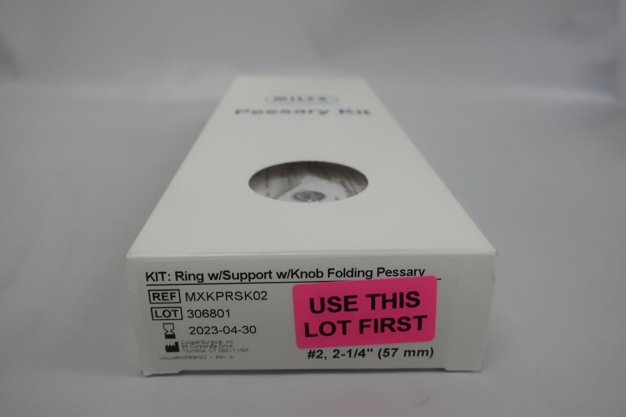 MXKPRSK02 - COOPER SURGICAL - Ring Kit with support with knob folding Pessary #2; 2 1/4" (57mm), (BX/1) - ( Expiry Date: 2025-03-31 )