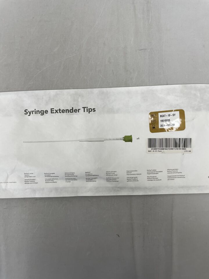 BGAT-10-SY - CRYOLIFE - BioGlue Surgical Adhesive Syringe Extender Tip, 10 cm Length, (EA) - ( Expiry Date: 2024-02-11 )