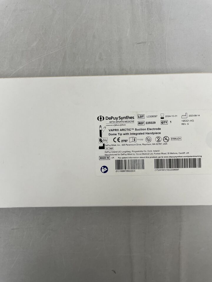 225029 - DEPUY - VAPR ARTIC Suction Electrode Dome tip w/Integrated Handpiece, (BX/1) - ( Expiry Date: 2024-10-31 )