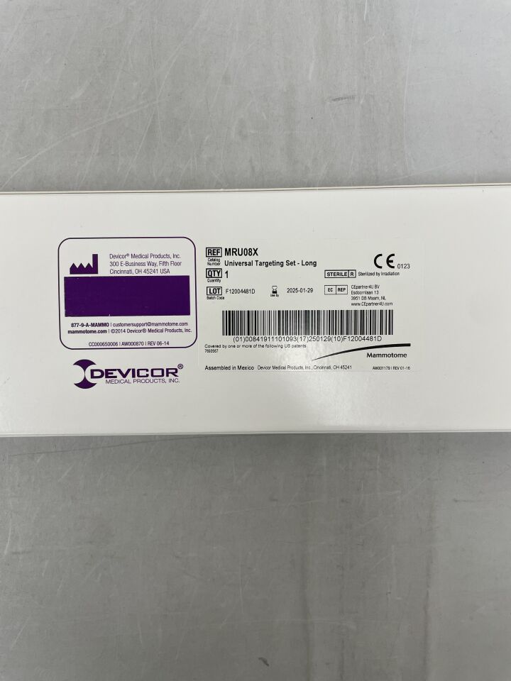 MRU08X - DEVICOR MEDICAL - Mammotome Universal Targeting Set, 8G Long, (BX/1) - ( Expiry Date: 2025-01-29 )