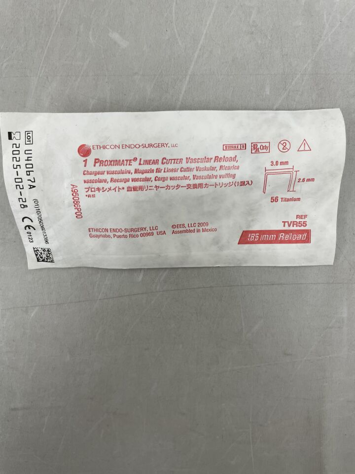 TVR55 - ETHICON - Proximate Linear Cutter Cartridge, White, 55 mm Size, (EA) - ( Expiry Date: 2025-02-28 )