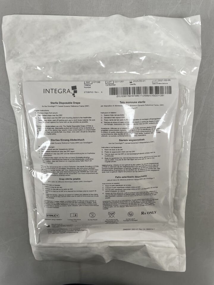 OTDB - INTEGRA - Drape for OmniSight Cranial Dynamic Reference Frame, (EA) - ( Expiry Date: 2025-05-01 )