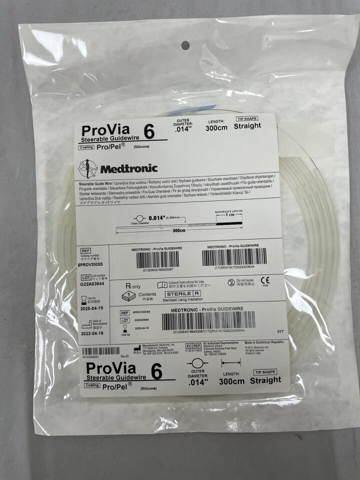 6PROV300SS - MEDTRONIC - Steerable Guide Wire, 300cm, (EA) - ( Expiry Date: 2025-04-19 )