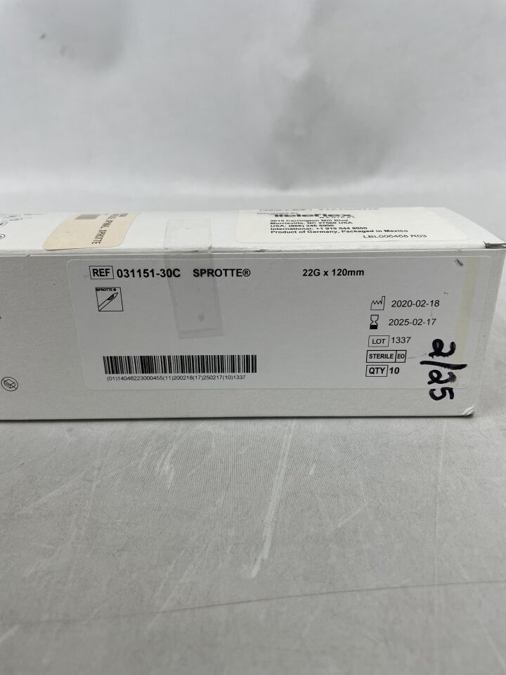 031151-30C - PAJUNK - Sprotte Lumbar Needle, 22G x 90mm, (BX/10) - ( Expiry Date: 2025-02-17 )