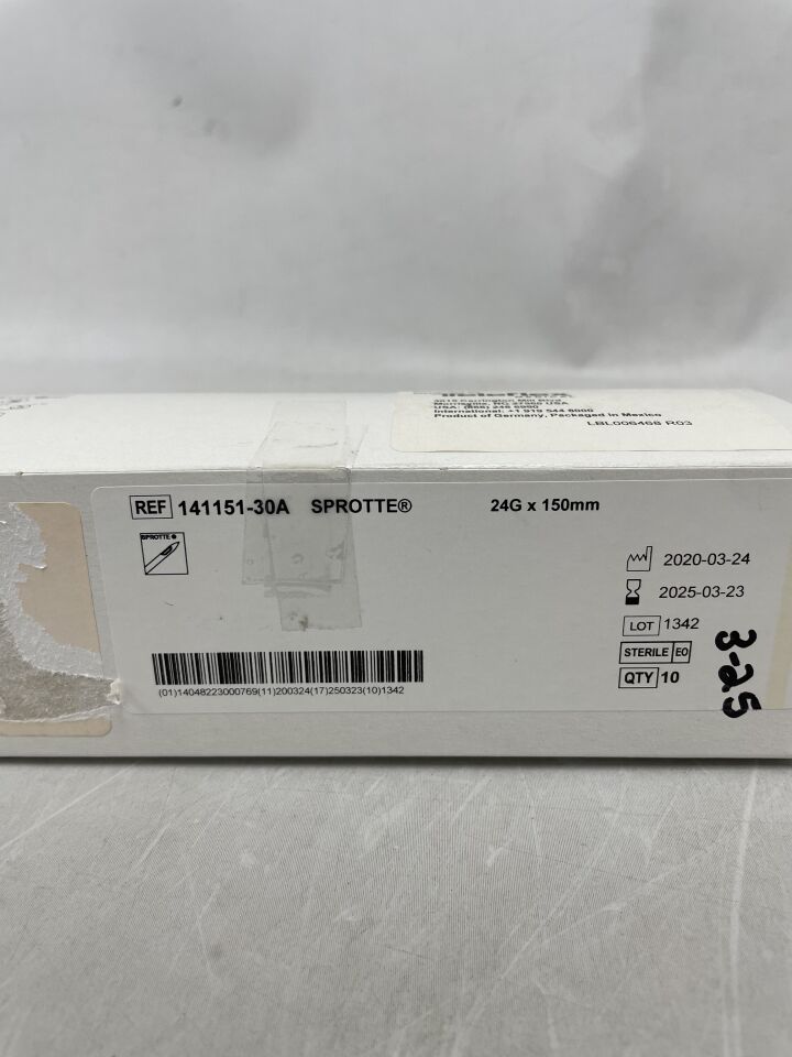 141151-30A - PAJUNK - Sprotte Lumbar Needle, 24G x 150mm, (BX/10) - ( Expiry Date: 2025-03-23 )