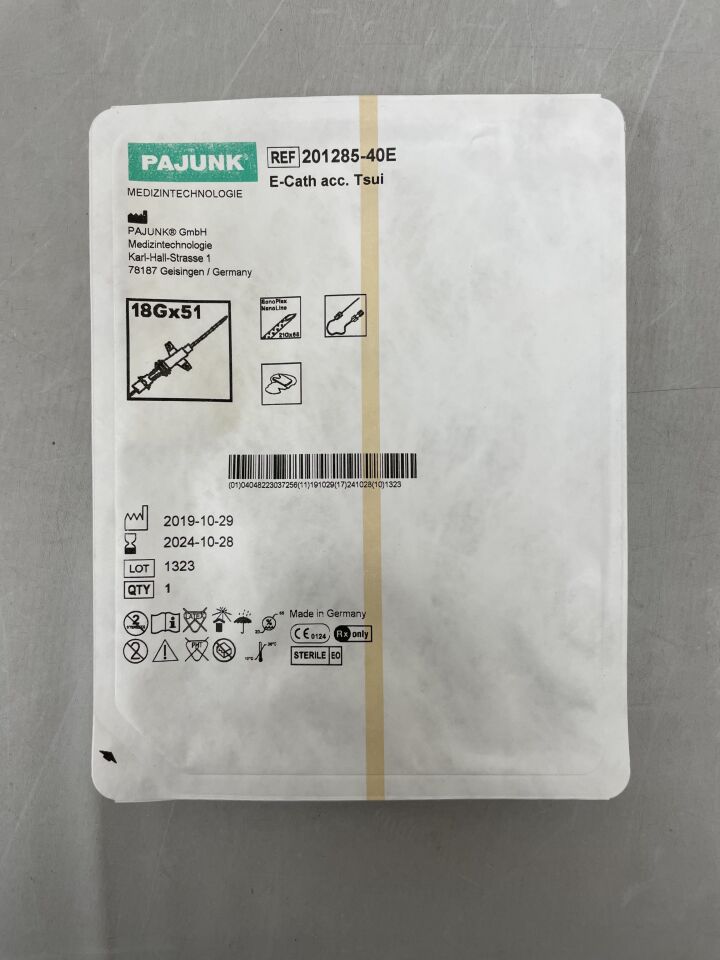 201285-40E - PAJUNK - E-Cath 18G x 2" Indwelling Catheter, SonoPlex Needle 21G x 2-2/3", (EA) - ( Expiry Date: 2024-10-28 )
