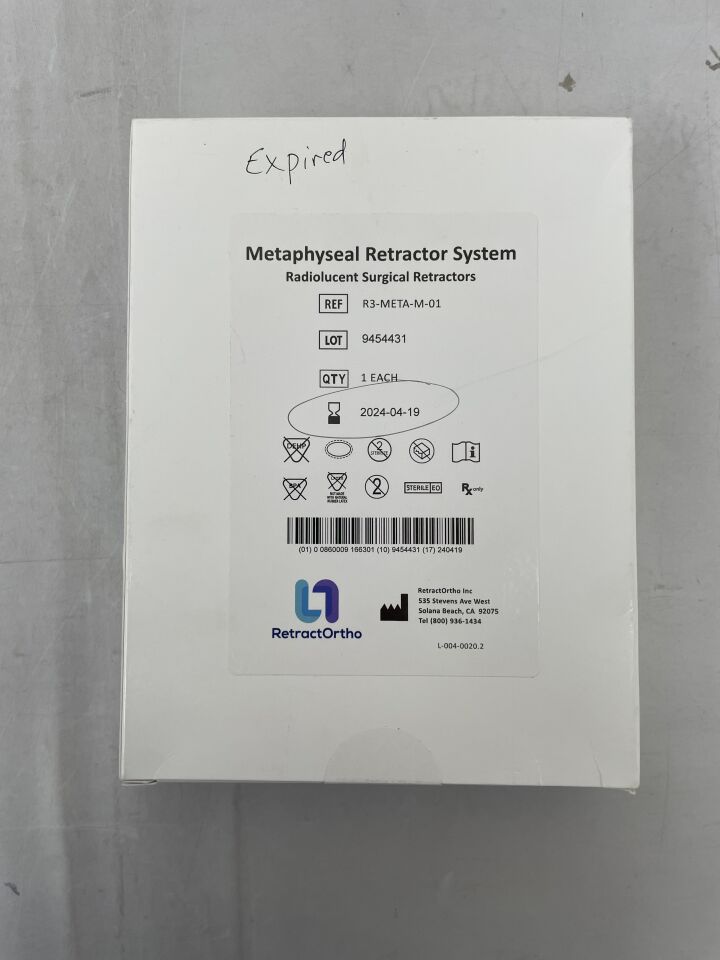 R3-META-M-01 - RETRACTORTHO - Metaphyseal Retractor System, Radiolucent Surgical Retractors, (BX/1) - ( Expiry Date: 2024-04-19 )