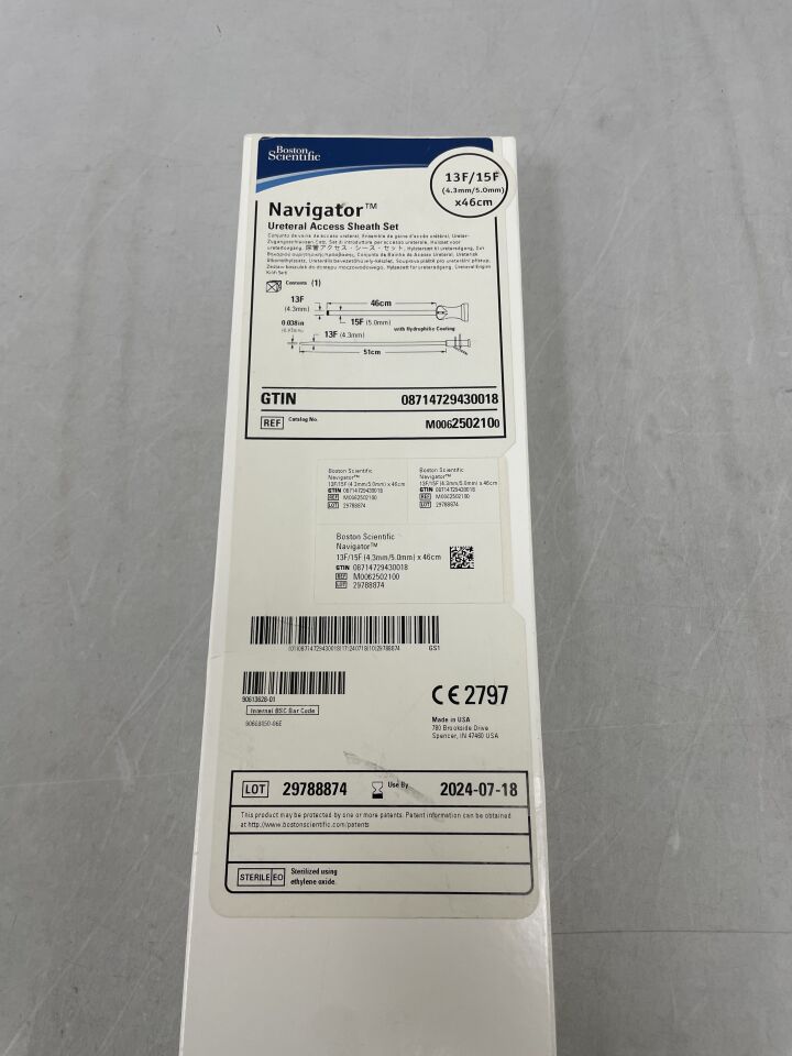 250210 - BOSTON SCIENTIFIC - Navigator Ureteral Access Sheath Set, 13F/15F x 46cm, (BX/1) - ( Expiry Date: 2024-07-18 )