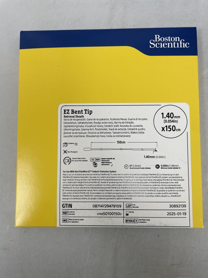 50100150 - BOSTON SCIENTIFIC - EZ Bent Tip Retrieval Sheath, 1.40mm x 150cm, (BX/1) - ( Expiry Date: 2025-01-19 )