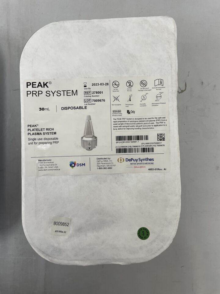 278001 - DEPUY - Peak PRP System, 30mL, (EA) - ( Expiry Date: 2023-03-28 )