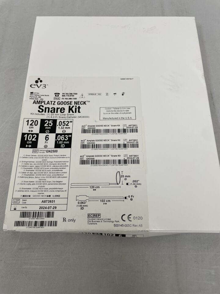 GN2500 - EV3 - Amplatz Goose Neck Snare Kit, 25mm, (BX/1) - ( Expiry Date: 2024-08-15 )