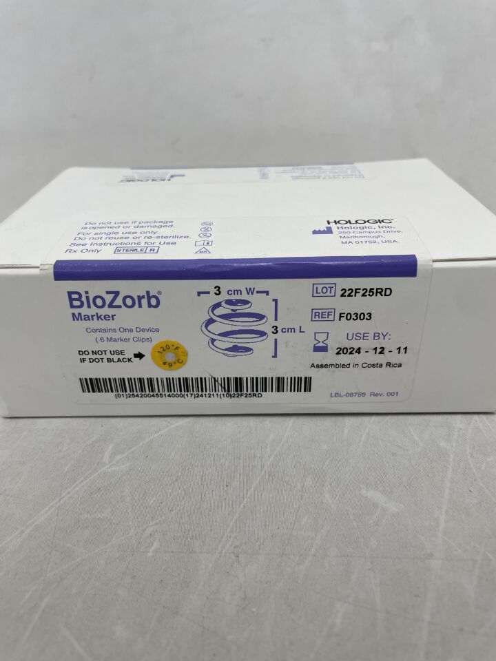 F0303 - HOLOGIC - BioZorb Marker Clips, 3 x 3cm, (BX/1) - ( Expiry Date: 2024-12-11 )