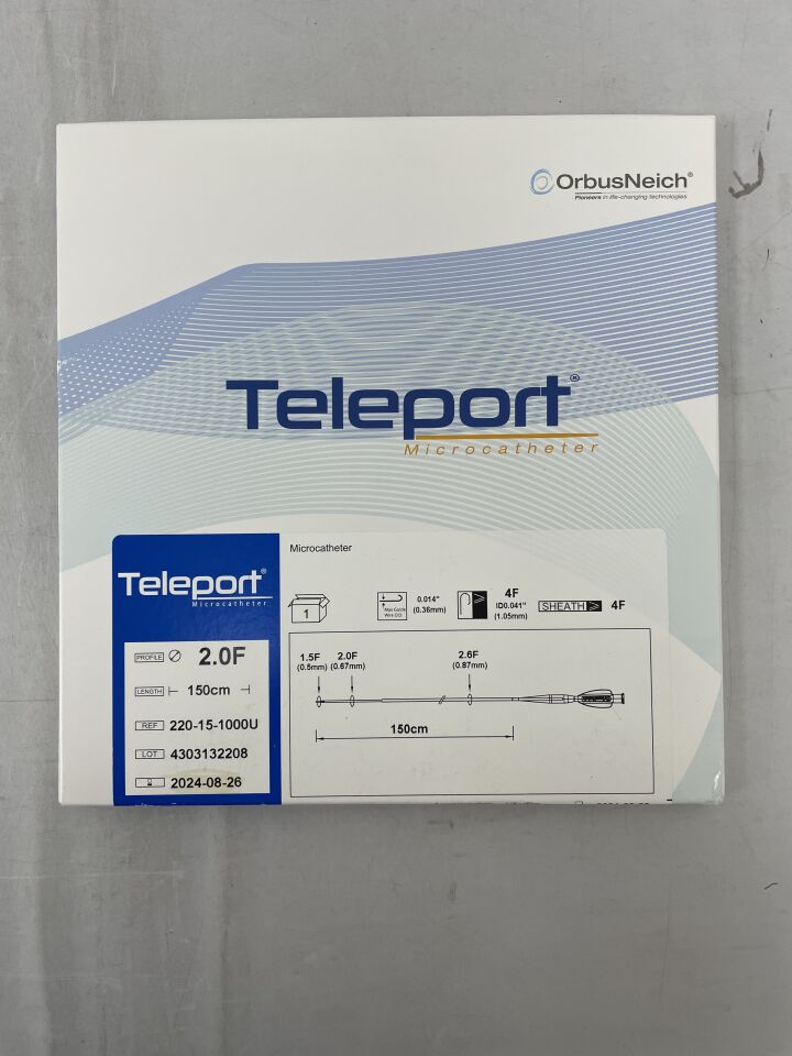 220-15-1000U - ORBUSNEICH - Teleport Microcatheter 2.0F x 150cm, (BX/1) - ( Expiry Date: 2024-08-26 )