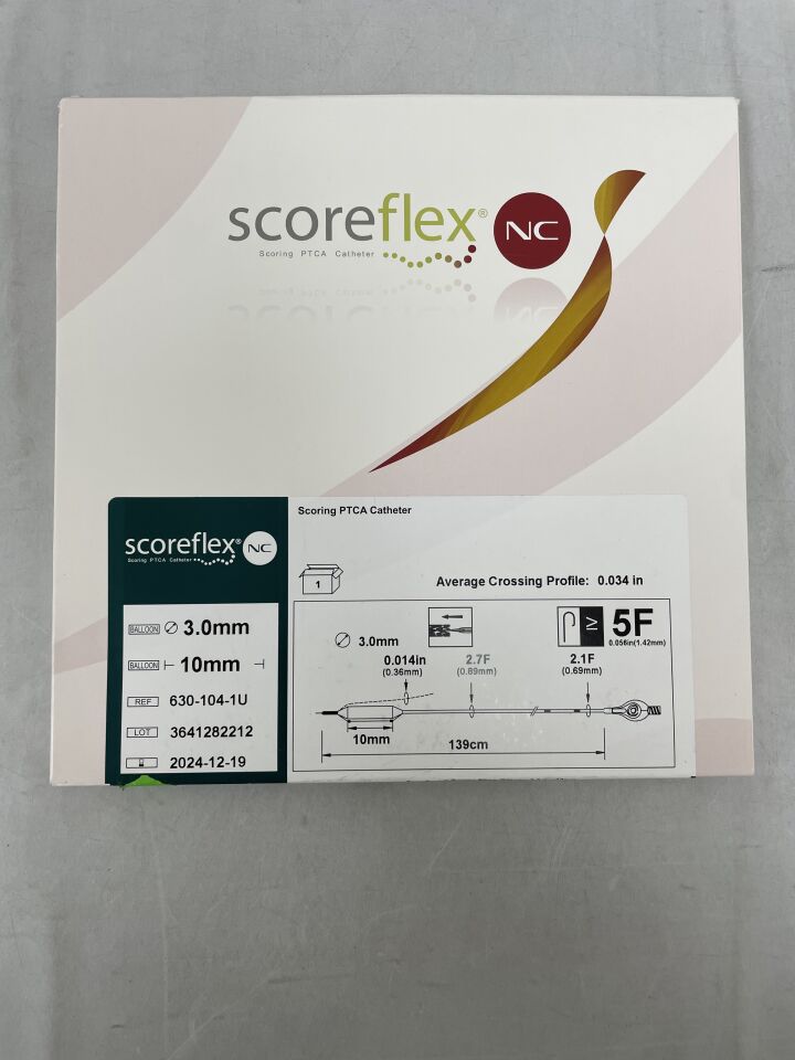 630-104-1U - ORBUSNEICH - Scoreflex NC Scoring PTCA Catheter 3.0mm x 10mm, 139cm, 5F, (BX/1) - ( Expiry Date: 2025-02-03 )