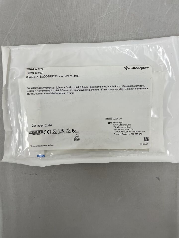 14724 - SMITH & NEPHEW - Acufex Smoother Crucial Tool, 9.5mm, (EA) - ( Expiry Date: 2024-02-24 )