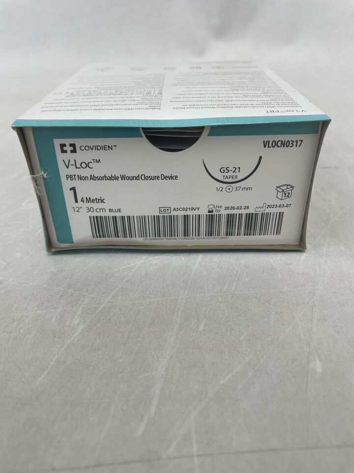 VLOCN0317 - COVIDIEN - Dispositivo de cierre de heridas no absorbible v-loc pbt 1 4 métrico - , ( BX/12 ) - ( Fecha de caducidad : 2026-02-28 )
