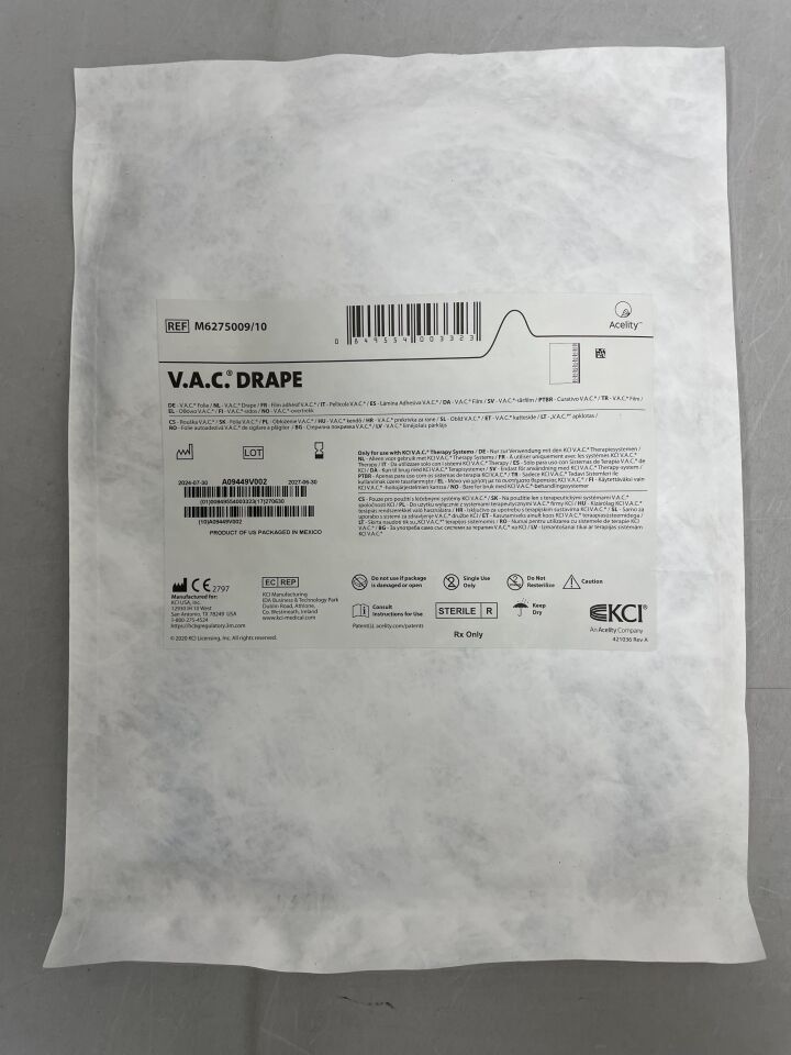 M6275009 - KCI - V.A.C. Drape: 30.5cm x 26cm, (EA) - ( Expiry Date: 2027-06-30 )
