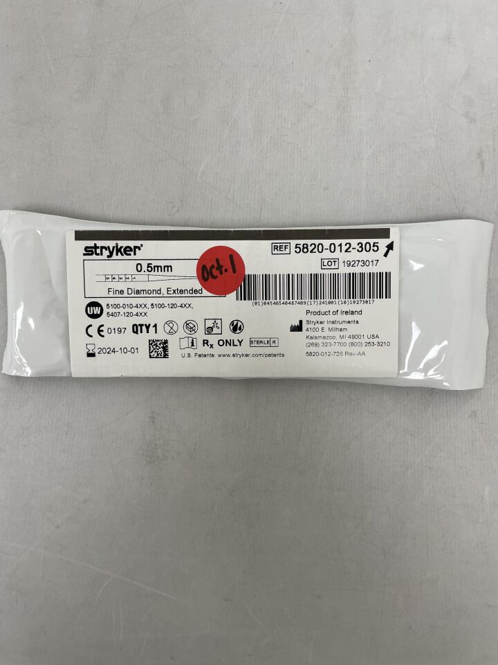 5820-012-305 - STRYKER - Elite Tapered Diamond Bur, Extended 0.5mm , ( EA ) - ( Expiry Date : 2025-06-01 )