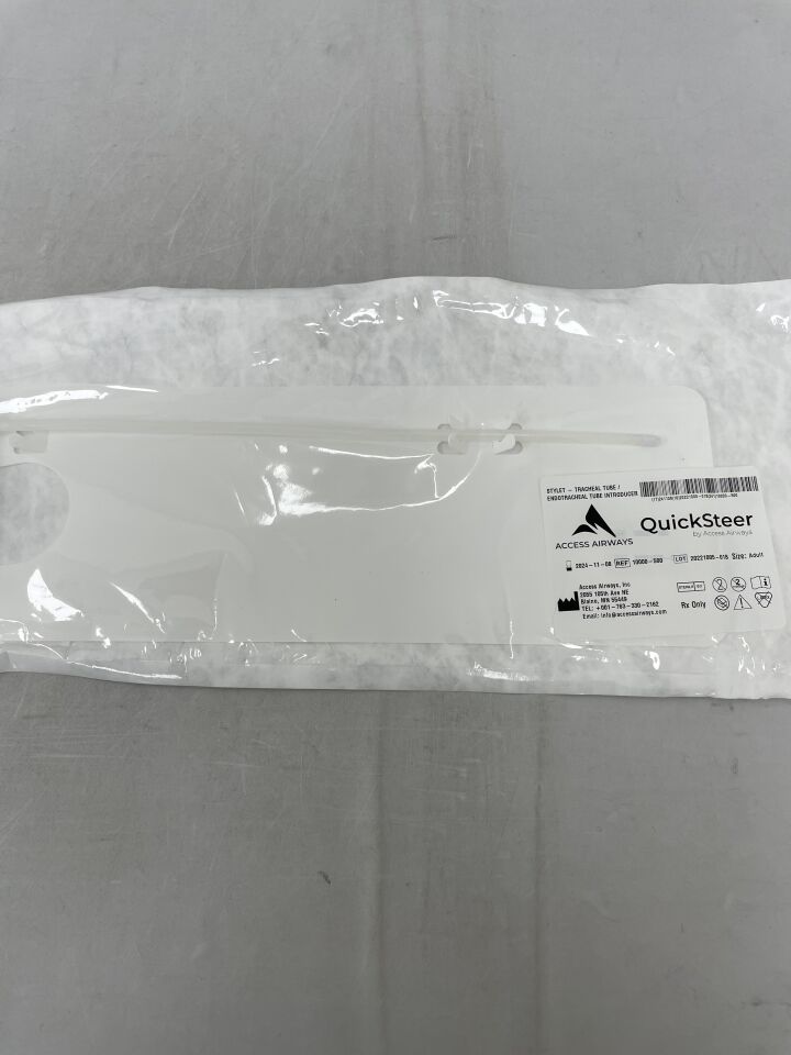 1000-500 - ACCESS AIRWAYS - QuickSteer Stylet Tracheal Tube/ Endotracheal Tube Introducer, (EA) - ( Expiry Date: 2024-11-08 )