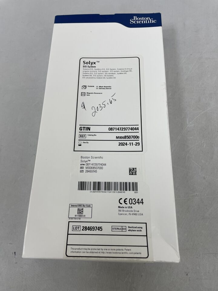850700 - BOSTON SCIENTIFIC - solyx sis system, (BX/1) - ( Expiry Date: 2024-11-29 )
