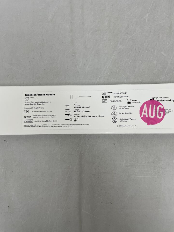890304 - BOSTON SCIENTIFIC - sidekick rigid needle, 21 ga, 14.6 in. size, (BX/1) - ( Expiry Date: 2024-08-21 )
