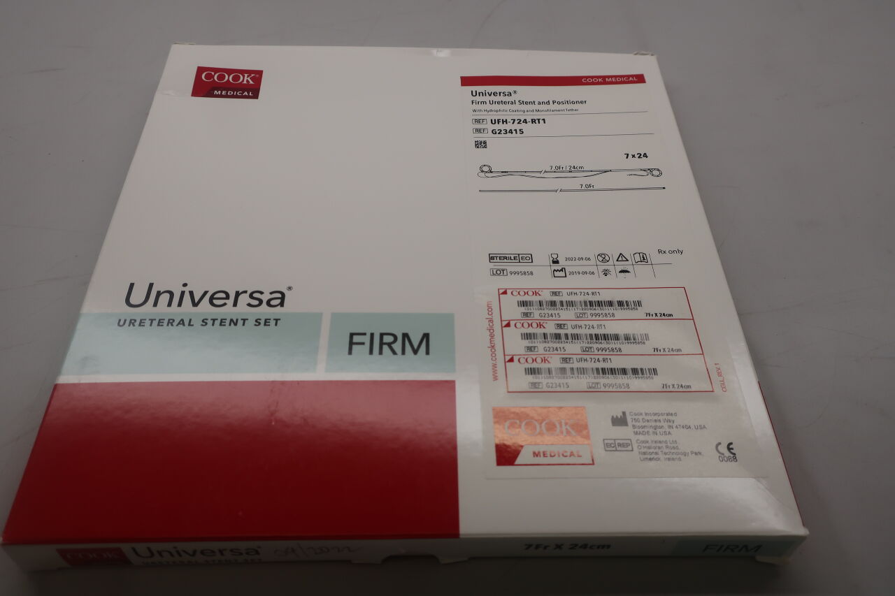 G23415 - COOK - Universa Firm Ureteral Stent and Positioner, 7 Fr x 24 cm Length, (BX/1) - ( Expiry Date: 2024-10-26 )