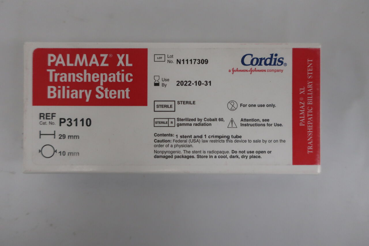 P3110 - CORDIS - PALMAZ XL Transhepatic Biliary Stent, 10mm x 30mm, (BX/1) - ( Expiry Date: 2024-02-29 )