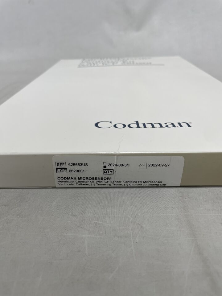 626653US - INTEGRA - codman microsensor ventricular catheter kit with icp sensor - 626653us, (BX/1) - ( Expiry Date: 2024-08-31 )