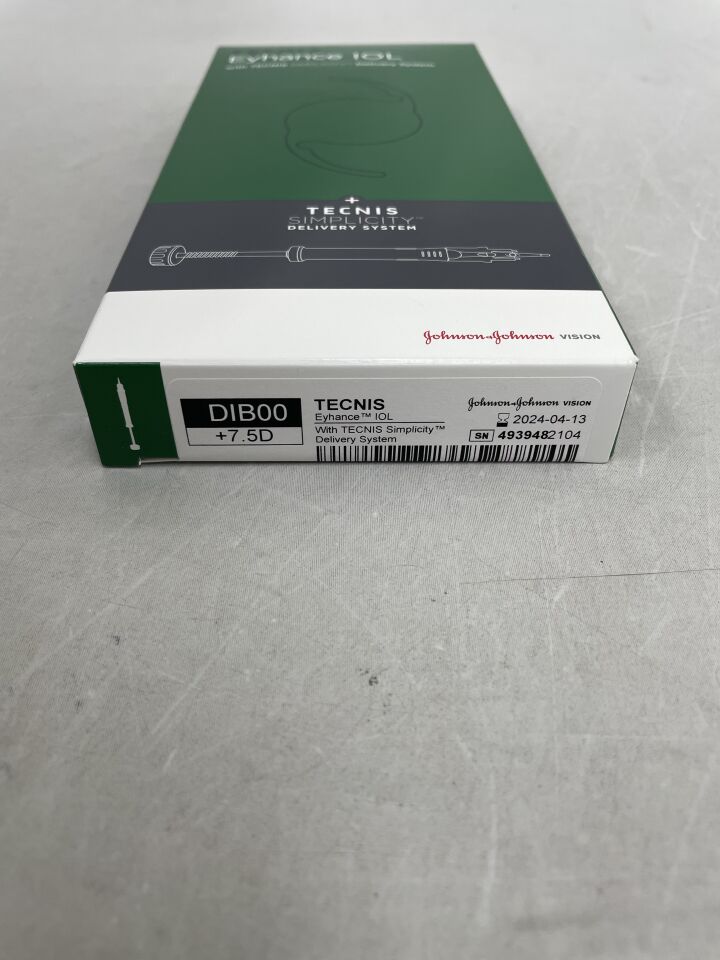 DIB00U0075 - JOHNSON & JOHNSON - TECNIS Eyhance IOL with TECNIS Simplicity Delivery System, +7.5D, (BX/1) - ( Expiry Date: 2024-04-13 )