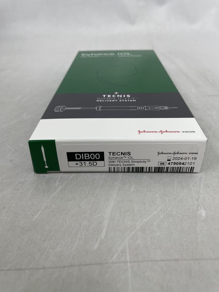 DIB00U0315 - JOHNSON & JOHNSON - TECNIS Eyhance IOL with TECNIS Simplicity Delivery System, +31.5D, (BX/1) - ( Expiry Date: 2024-01-19 )