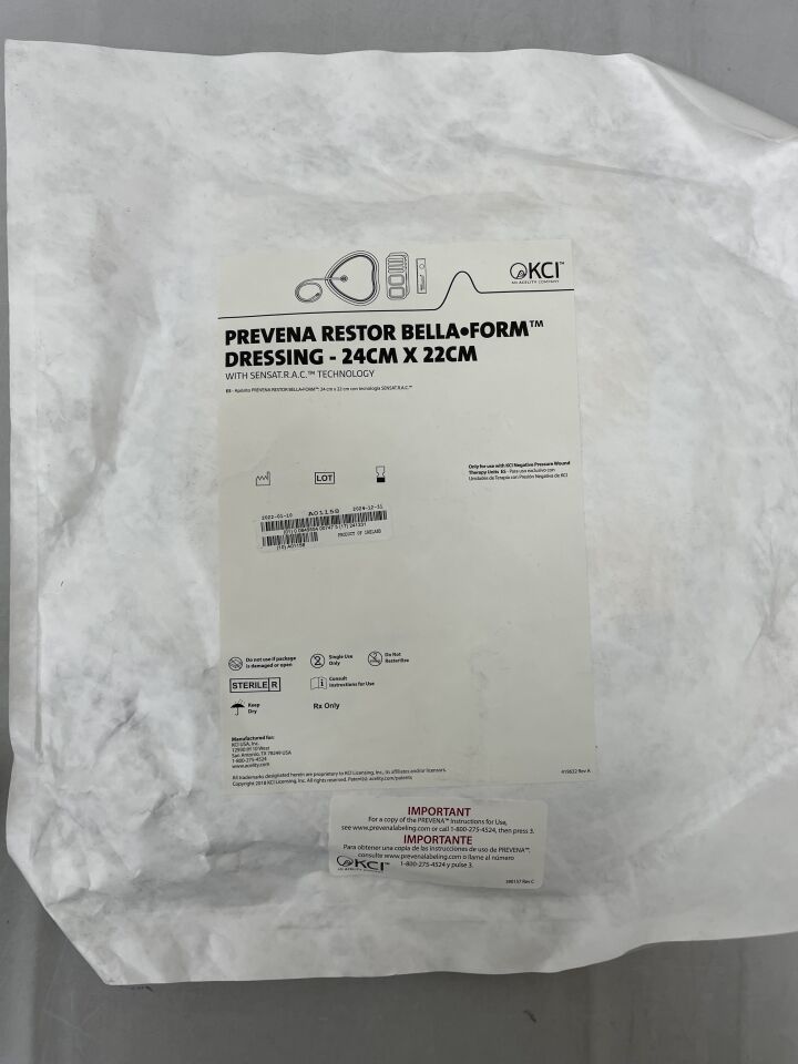 PRE5321-D - KCI - PREVENA Bella-Form Dressing 24cm x 22cm (DRESSING ONLY), (EA) - ( Expiry Date: 2024-12-31 )