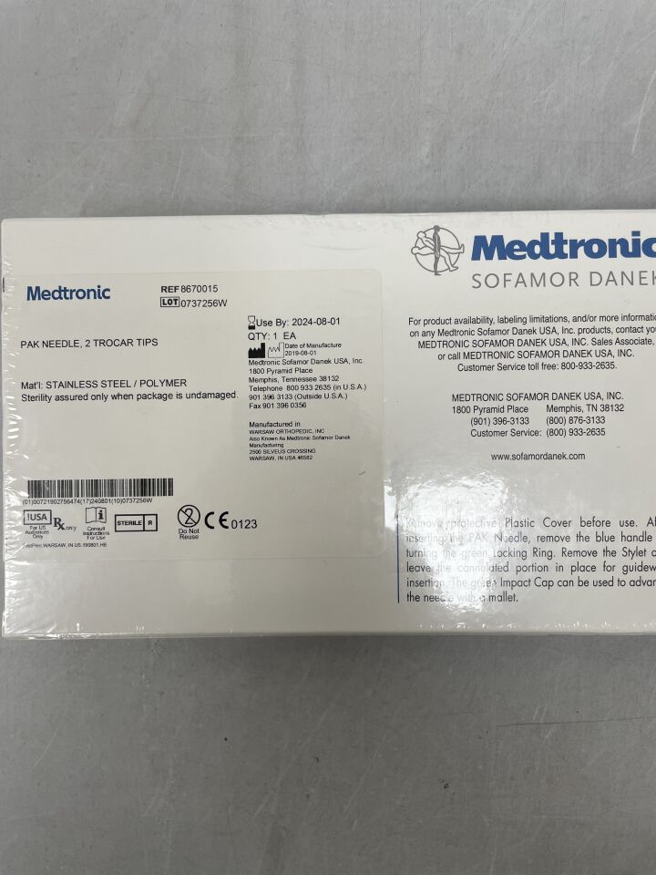 8670015 - MEDTRONIC - Pak Needle, 2 Trocar Tips, (BX/1) - ( Expiry Date: 2024-08-01 )