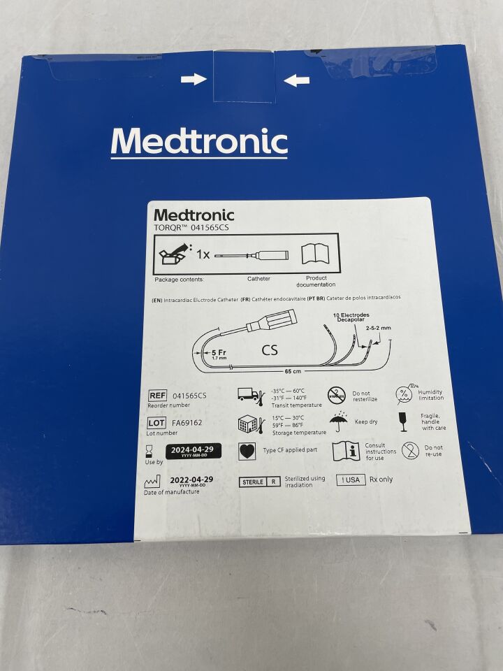 041565CS - MEDTRONIC - TORQR Intracardiac Electrode Catheter, 5F, 65cm, (BX/1) - ( Expiry Date: 2024-04-29 )