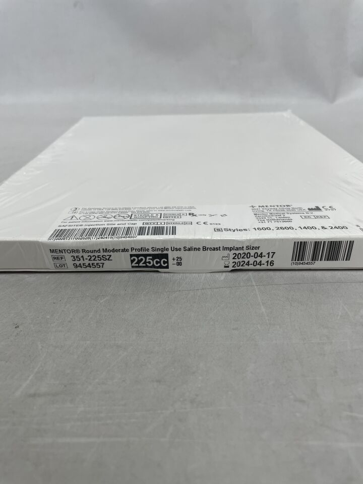 351-225SZ - MENTOR - Round Moderate Profile Saline Breast Implant Sizer, 225cc, (BX/1) - ( Expiry Date: 2024-04-16 )