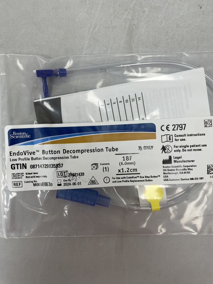 8863 - BOSTON SCIENTIFIC - EndoVive Low Profile Button Decompression Tube, 18F, (EA) - ( Expiry Date: 2024-06-01 )