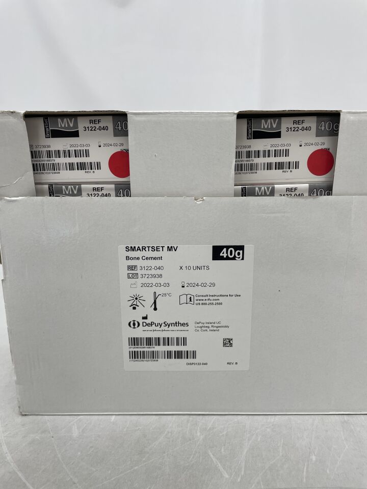 3122-040 - DEPUY - Smartset MV Medium Viscosity Bone Cement, 40 g, (BX/10) - ( Expiry Date: 2024-02-29 )