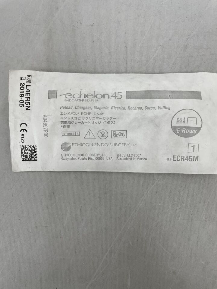 ECR45M - ETHICON - Echelon Endopath Stapler Reload, For 45 mm Endoscopic Staplers, Gray, (EA) - ( Expiry Date: 2019-04-01 )